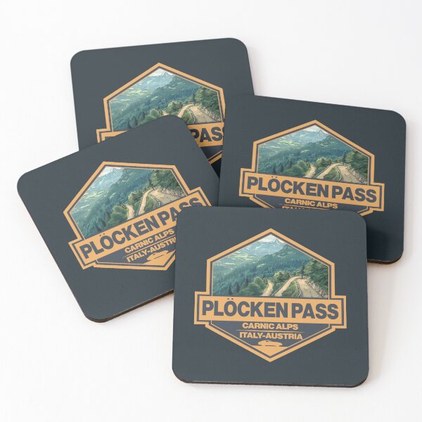 Item preview, Plocken Pass Italy Austria Travel Art Badge designed and sold by KrisSidDesigns.