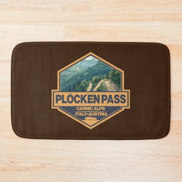 Item preview, Plocken Pass Italy Austria Travel Art Badge designed and sold by KrisSidDesigns.