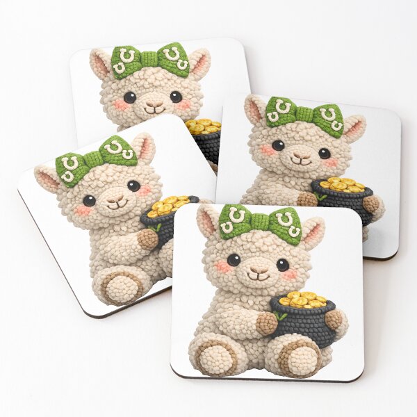 Item preview, St. Patrick's Day Faux Yarn Llama designed and sold by KC's.