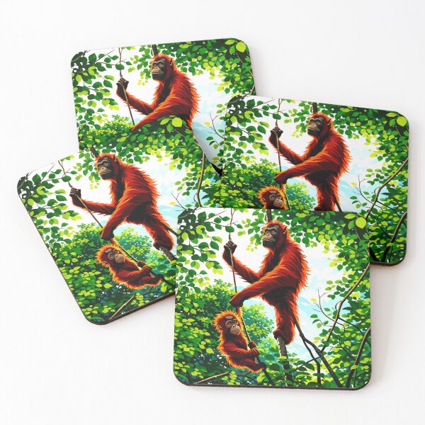 Item preview, Mother of the Rainforest – Sumatran Orangutan Art designed and sold by Soulform Studio.