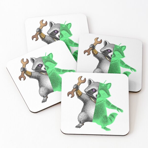 Item preview, The Cybernetic raccoon designed and sold by krabbaraban.