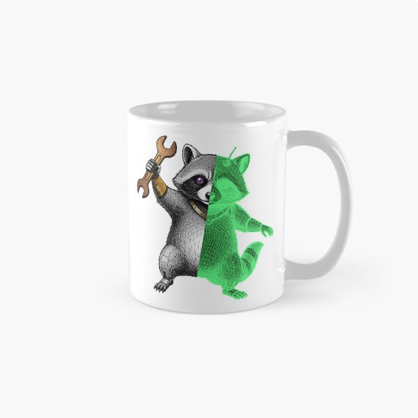 Item preview, The Cybernetic raccoon designed and sold by krabbaraban.
