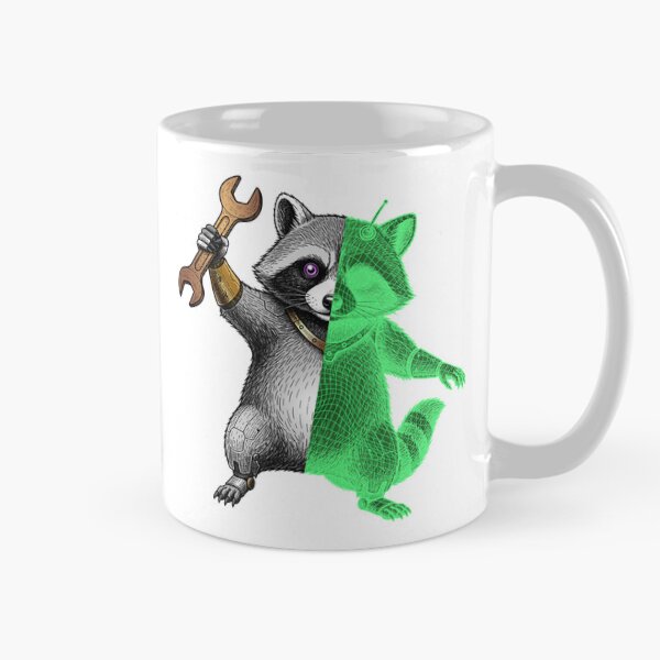 Item preview, The Cybernetic raccoon designed and sold by krabbaraban.