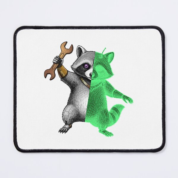 Item preview, The Cybernetic raccoon designed and sold by krabbaraban.