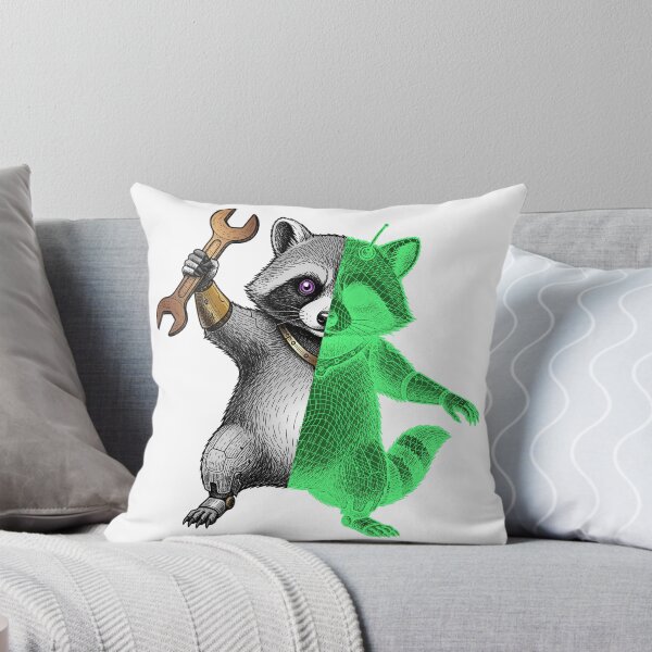 Item preview, The Cybernetic raccoon designed and sold by krabbaraban.