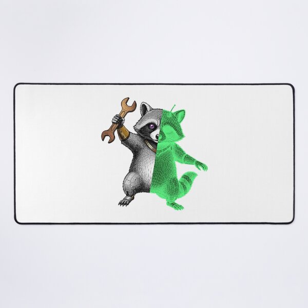 Item preview, The Cybernetic raccoon designed and sold by krabbaraban.
