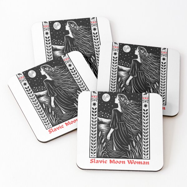 Item preview, Slavic Moon Woman Design Mystical Woman with a Moon designed and sold by Tysia Desings.