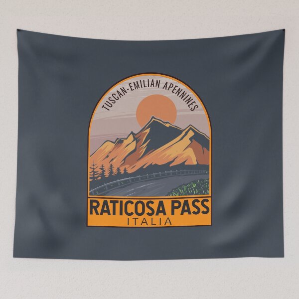 Item preview, Raticosa Pass Italy Retro Travel Emblem designed and sold by KrisSidDesigns.