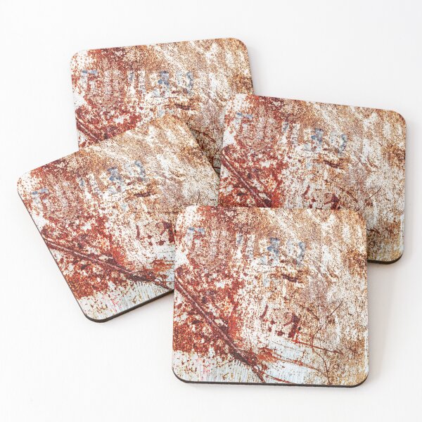 Item preview, Industrial Rust & White Enamel Abstract designed and sold by LRPhotoart.