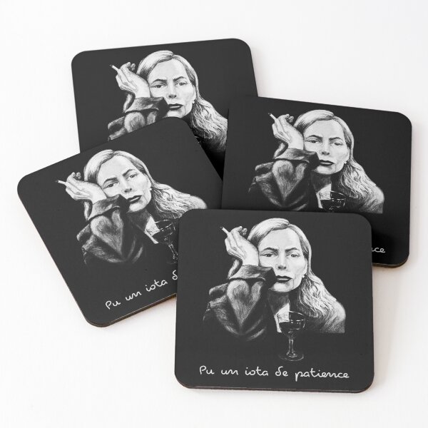 Item preview, Joni Mitchell's "Pu un iota de patience" (I've had not an iota of patience left) designed and sold by Abatt0ir.