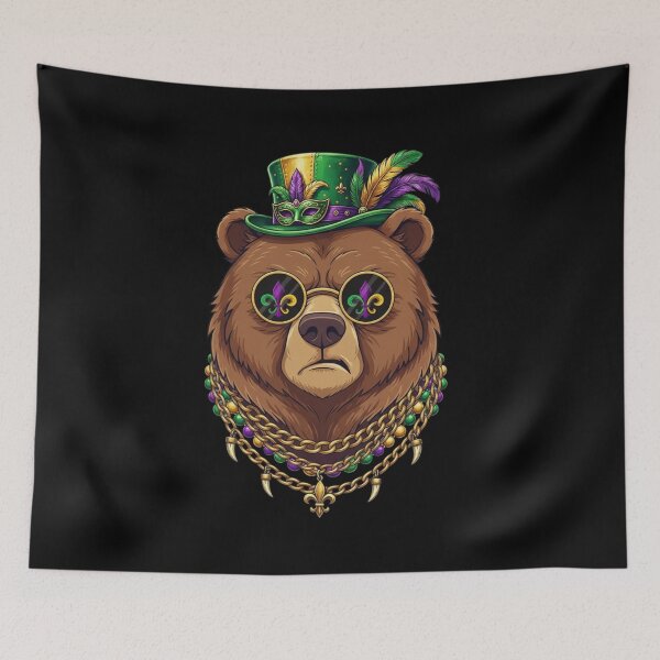 Item preview, Mardi Gras Bear New Orleans Party designed and sold by CORJIDOG-ART.