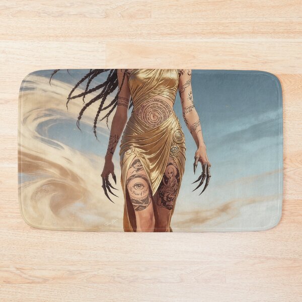 Item preview, Golden Desert Goddess: Mystical Tattooed Queen in Sandstorm designed and sold by Hen-C-Art.