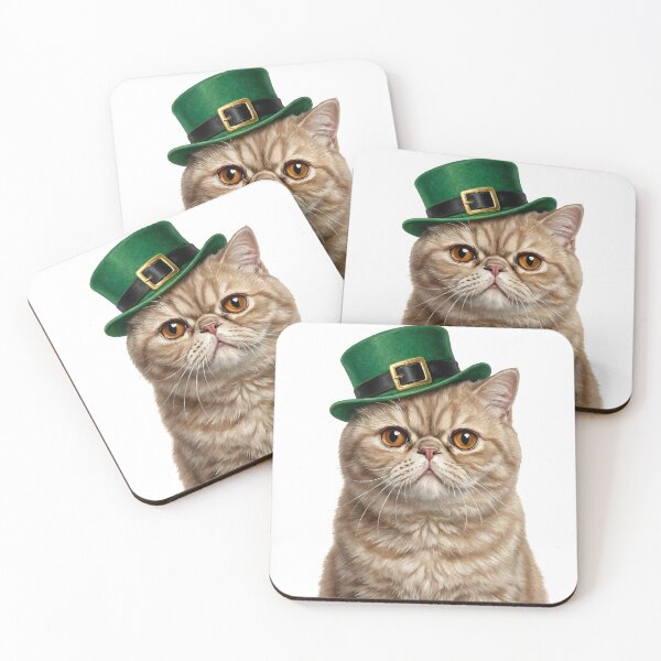 Item preview, St. Patrick's Day Exotic Shorthair Cat designed and sold by KC's.