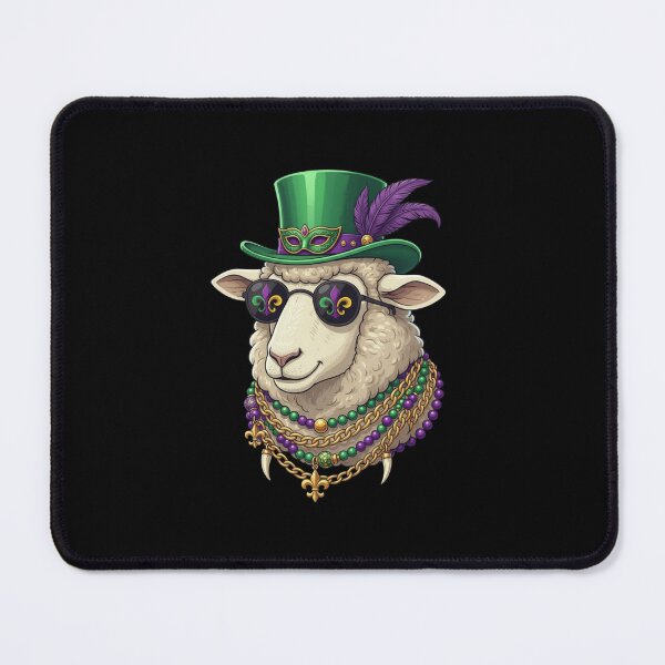 Item preview, Mardi Gras Sheep Mask Top Hat Sunglasses designed and sold by CORJIDOG-ART.
