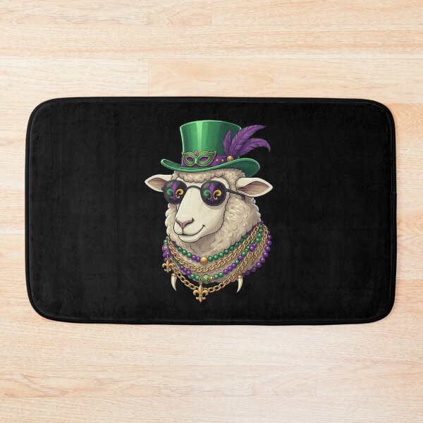Item preview, Mardi Gras Sheep Mask Top Hat Sunglasses designed and sold by CORJIDOG-ART.