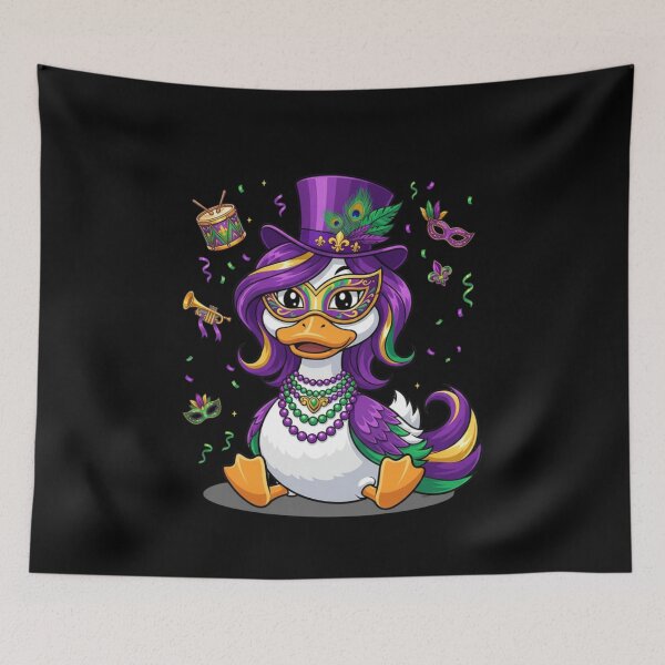Item preview, Mardi Gras Duck Festive Celebration designed and sold by CORJIDOG-ART.
