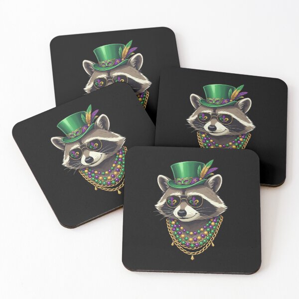 Item preview, Mardi Gras Raccoon King Bourbon Street designed and sold by CORJIDOG-ART.