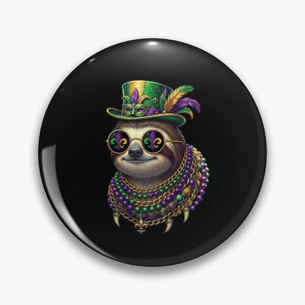 Item preview, Let The Good Times Roll Sloth Mardi Gras designed and sold by CORJIDOG-ART.