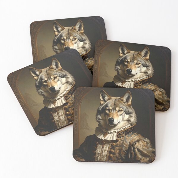 Item preview, Regal Renaissance Wolf Noble Royal Portrait designed and sold by Rutvain.