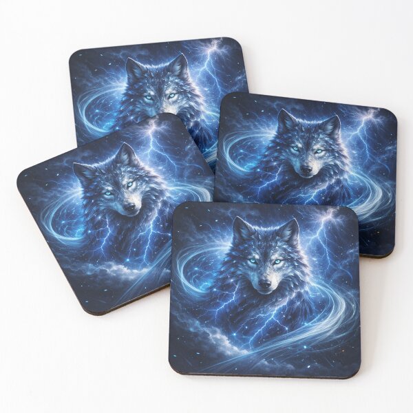 Item preview, Wolf Storm Caller Lightning Art designed and sold by GeoWild Designs.