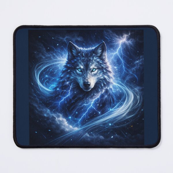 Item preview, Wolf Storm Caller Lightning Art designed and sold by GeoWild Designs.