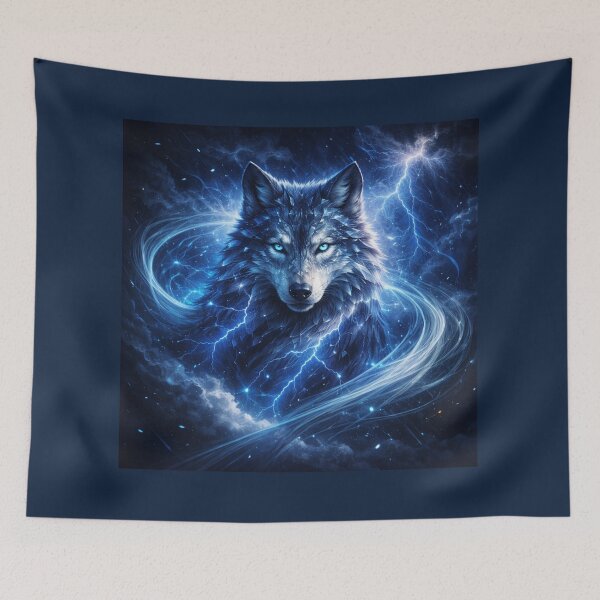 Item preview, Wolf Storm Caller Lightning Art designed and sold by GeoWild Designs.