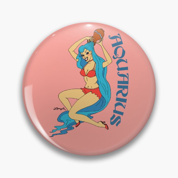 Artikelvorschau, Wassermann Horoskop Pin-Up entworfen und verkauft von Charlene Lanzel.