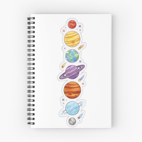 Item preview, Cute Cartoon Solar System Planets Vertical Stack Sticker designed and sold by Vagabond Ventures25.