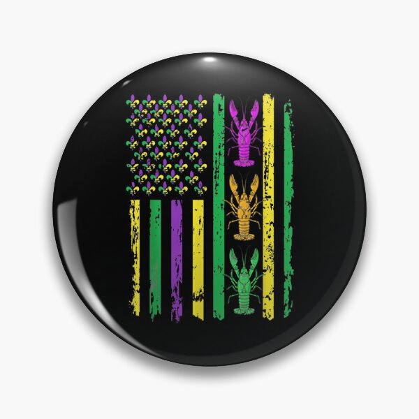 Item preview, Mardi Gras Crawfish American Flag Louisiana designed and sold by CORJIDOG-ART.