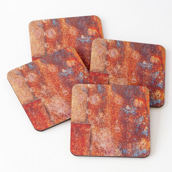 Item preview, Vibrant Rust & Oxidized Blue Abstract designed and sold by LRPhotoart.