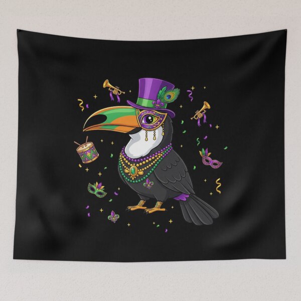 Item preview, Mardi Gras Toucan Party Bird designed and sold by CORJIDOG-ART.