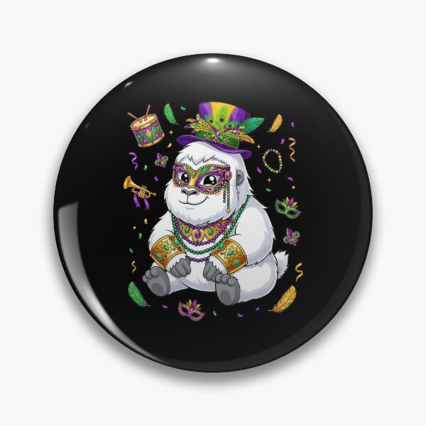 Item preview, Mardi Gras Gorilla With Mask And Hat designed and sold by CORJIDOG-ART.