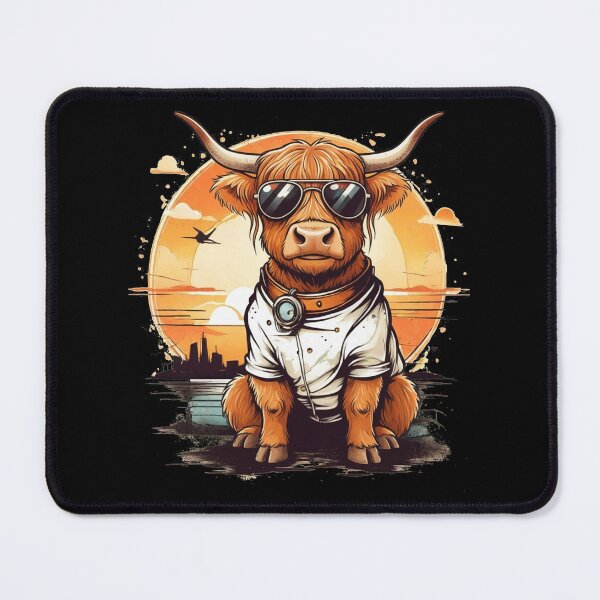 Item preview, City Coo Highland Cow Sunglasses Sunset Scotland Urban Graphic Art designed and sold by Loom on the Loch.