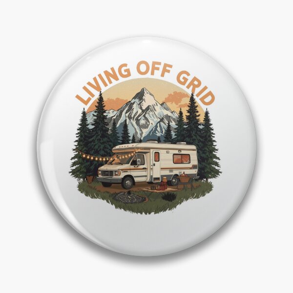 Item preview, Living Off Grid Motorhome Design – Van Life Camping Adventure Retro RV Illustration designed and sold by HOODYBUDSTYLES.