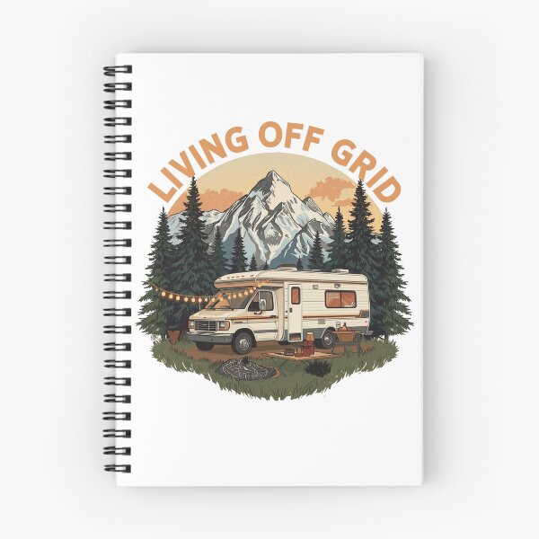 Item preview, Living Off Grid Motorhome Design – Van Life Camping Adventure Retro RV Illustration designed and sold by HOODYBUDSTYLES.
