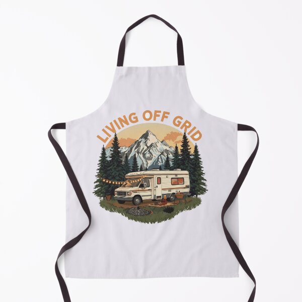 Item preview, Living Off Grid Motorhome Design – Van Life Camping Adventure Retro RV Illustration designed and sold by HOODYBUDSTYLES.