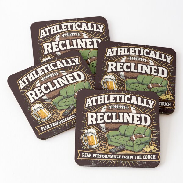Item preview, Athletically Reclined Football Funny Sports Shirt designed and sold by purrtees.