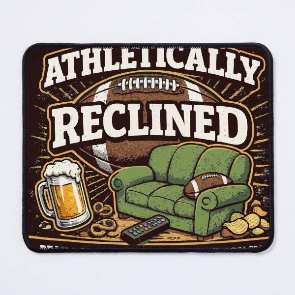Item preview, Athletically Reclined Football Funny Sports Shirt designed and sold by purrtees.