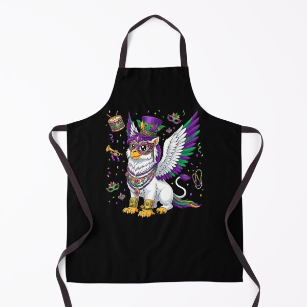 Item preview, Mardi Gras Griffin With Mask And Beads designed and sold by CORJIDOG-ART.