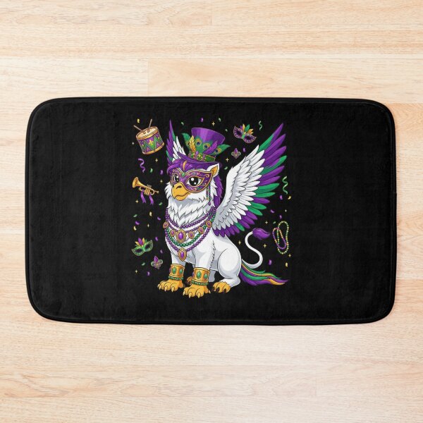 Item preview, Mardi Gras Griffin With Mask And Beads designed and sold by CORJIDOG-ART.