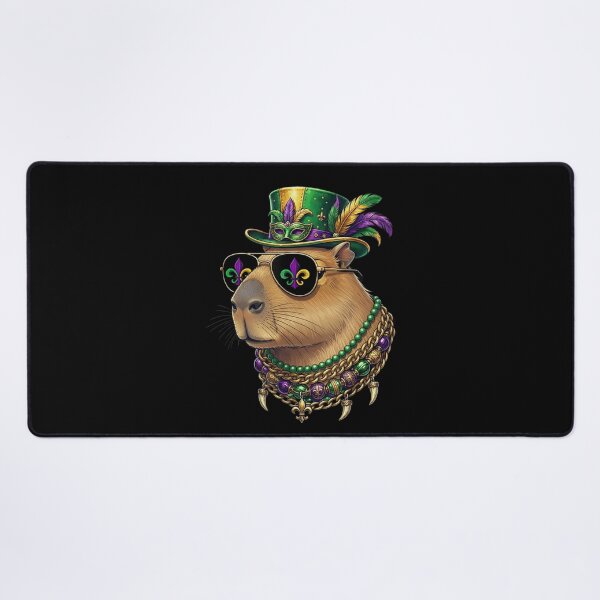 Item preview, Capybara Mardi Gras Party King designed and sold by CORJIDOG-ART.