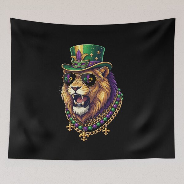 Item preview, Mardi Gras Lion King designed and sold by CORJIDOG-ART.