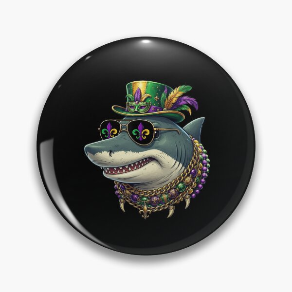 Item preview, Mardi Gras Shark King Mardi Gras Carnival designed and sold by CORJIDOG-ART.