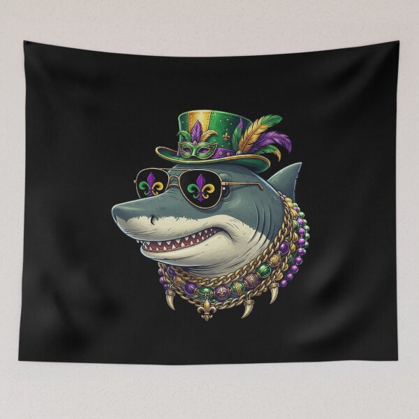 Item preview, Mardi Gras Shark King Mardi Gras Carnival designed and sold by CORJIDOG-ART.