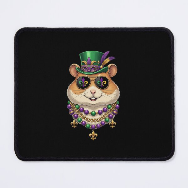 Item preview, Mardi Gras Hamster Cool Party Animal designed and sold by CORJIDOG-ART.