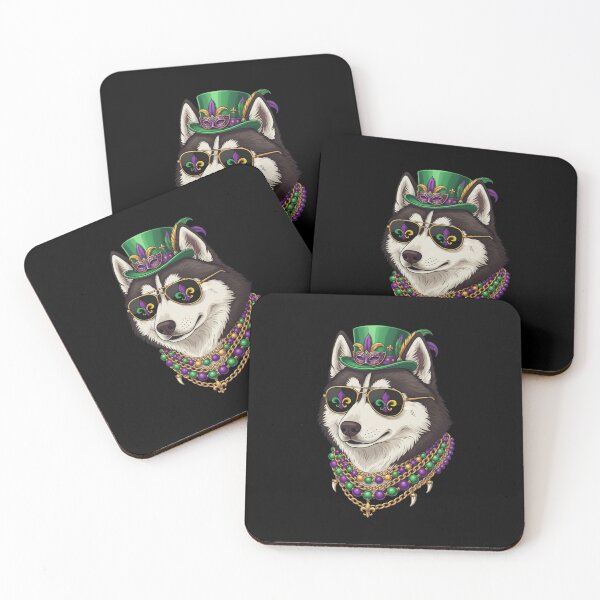 Item preview, Husky Mardi Gras Party Animal designed and sold by CORJIDOG-ART.