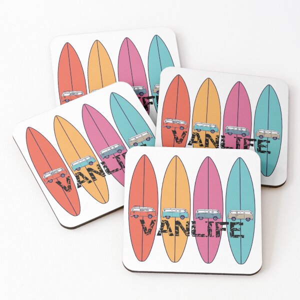 Item preview, Van Life Surfboard Adventure – Campervan Cartoon Design designed and sold by HOODYBUDSTYLES.