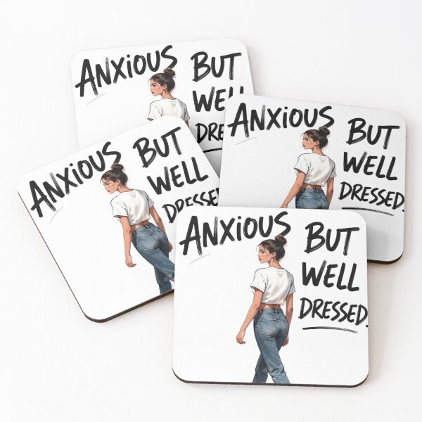 Item preview, Anxious But Well Dressed Fashion Illustration designed and sold by BrainStaticClub.