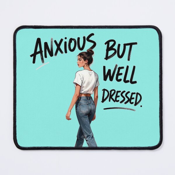 Item preview, Anxious But Well Dressed Fashion Illustration designed and sold by BrainStaticClub.