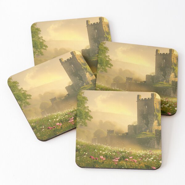Item preview, Castlecore Wildflower Ruins – Sunlit Spring Landscape designed and sold by SkylineVistas Designs.